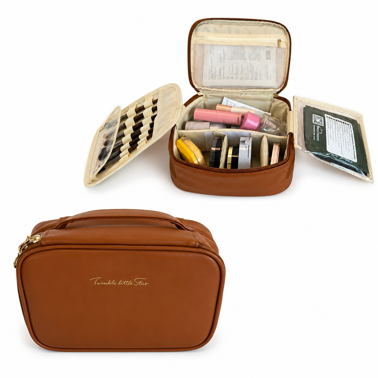 Soft Cosmetic Organizer ✨ Travel Makeup Storage Bag 💖