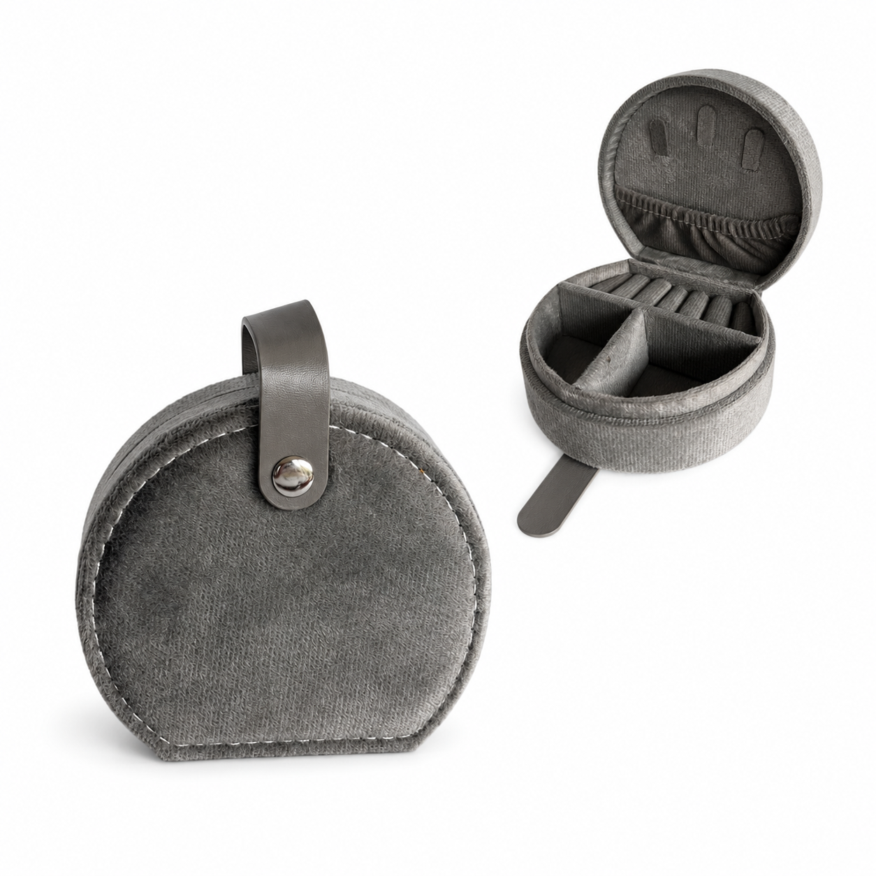 Velour Round Jewelry Box 💚